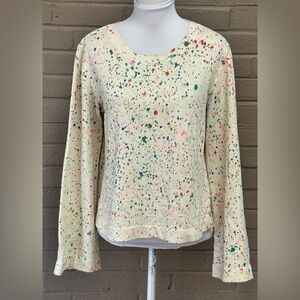 Anthropologie Maeve paint splatter top a S
